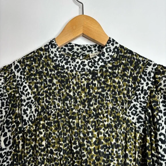 ULLA JOHNSON Amira Dress Leopard Print size 0 - Picture 8 of 13